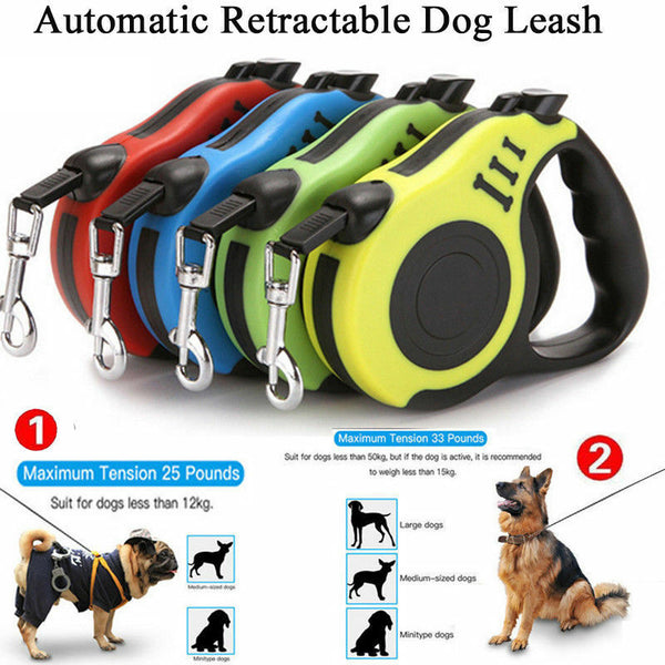 Automatic Retractable Dog Leash Pet Collar