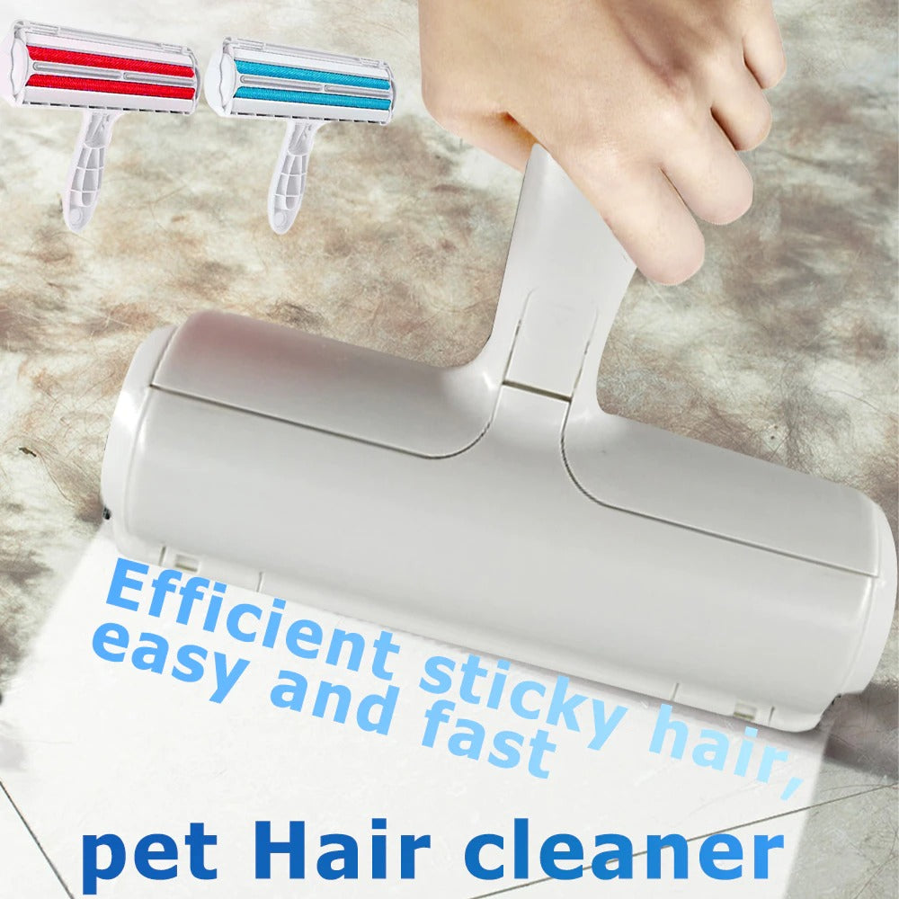 Pet Hair Roller Remover Lint Brush 2-Way Cleaning Comb Tool