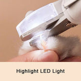 Toe Claw Clippers Scissor LED Light Nail Trimmer For Animals Pet