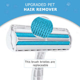 Pet Hair Roller Remover Lint Brush 2-Way Cleaning Comb Tool